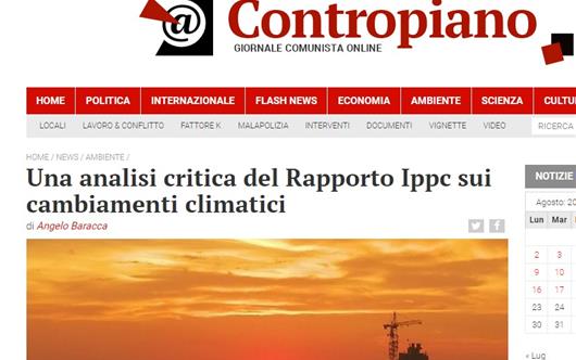 Una analisi critica del Rapporto Ippc sui cambiamenti climatici - di Angelo Baracca