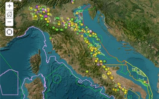 WebGIS UNMIG - Italia: ricerca e coltivazione di idrocarburi